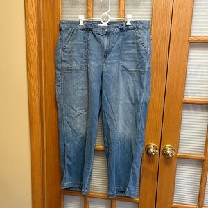 Lane Bryant Flex Magic Waistband Wide Leg Mid Rise Jeans